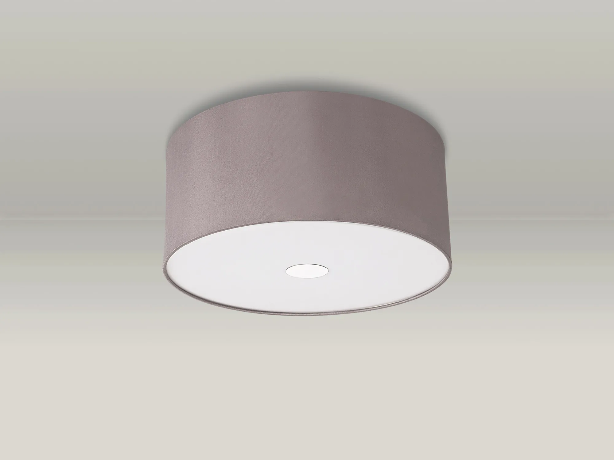 Baymont 40cm, Flush 3 Light Polished Chrome, Taupe/Halo Gold, Frosted Diffuser DK0353  Deco Baymont CH TA